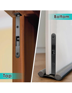 Paquete de 2 pestillos empotrados Ceoighe 17,78 cm negro 2