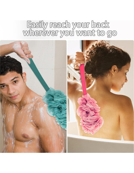 Esponja de Ducha para Espalda Evmliy 2Pack Exfoliante