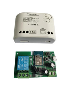 Interruptor Inteligente WiFi Yitouniu 1CH Control Remoto 12V