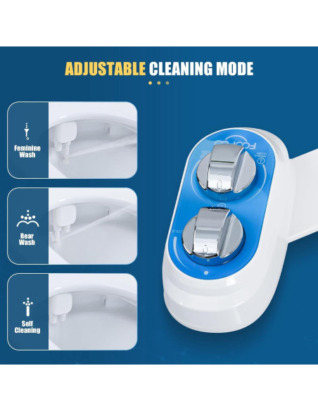 Bidet No Eléctrico FOOFOO Doble Boquilla Ajustable 0.87kg