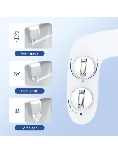 Accesorio Bidet No Eléctrico Homfan Doble Boquilla Ajustable