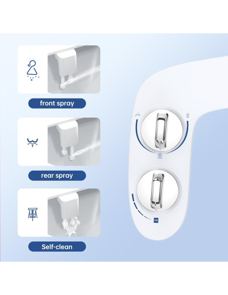Accesorio Bidet No Eléctrico Homfan Doble Boquilla Ajustable