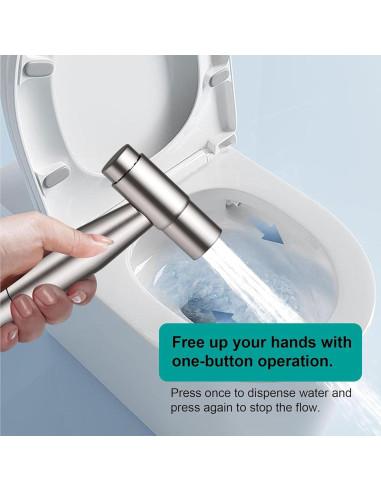 Rociador de Bidet APPVIP Acero Inoxidable con Manguera 150 cm