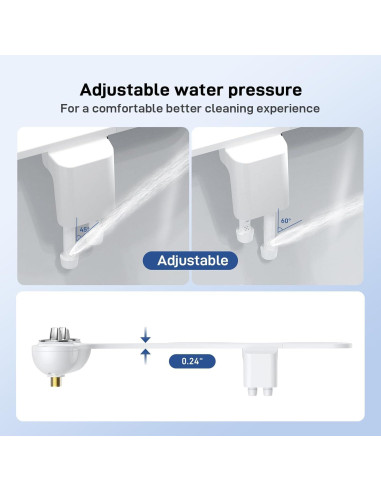 Accesorio Bidet No Eléctrico Homfan Doble Boquilla Ajustable