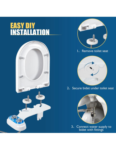 Bidet No Eléctrico FOOFOO Doble Boquilla Ajustable 0.87kg