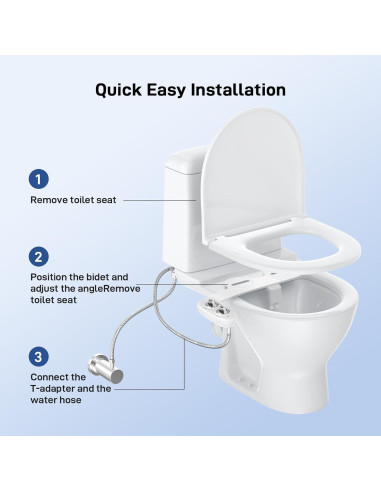Accesorio Bidet No Eléctrico Homfan Doble Boquilla Ajustable