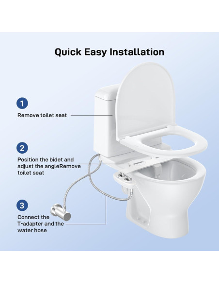 Accesorio Bidet No Eléctrico Homfan Doble Boquilla Ajustable