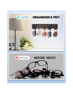 Organizador de Gafas de Sol MaxGear Negro Acrílico 5 Compartimentos 2