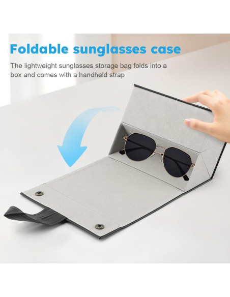 Estuche de Viaje para Gafas JIANWEI 3 Ranuras Negro