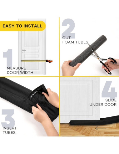 Tapón para Corrientes de Aire Comfyanno 36" Negro