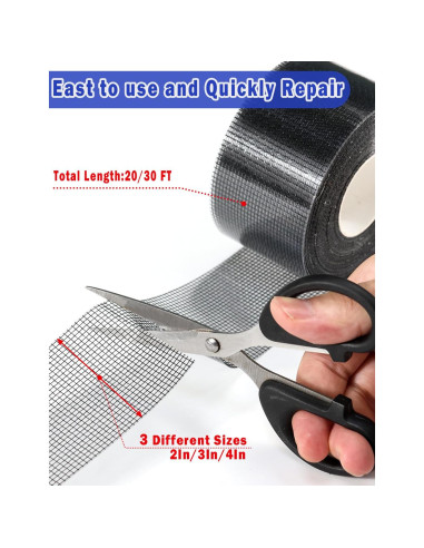 Cinta de Reparación de Pantallas Wohohoho 7,6 m Negra