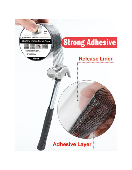 Cinta de Reparación de Pantallas Wohohoho 7,6 m Negra