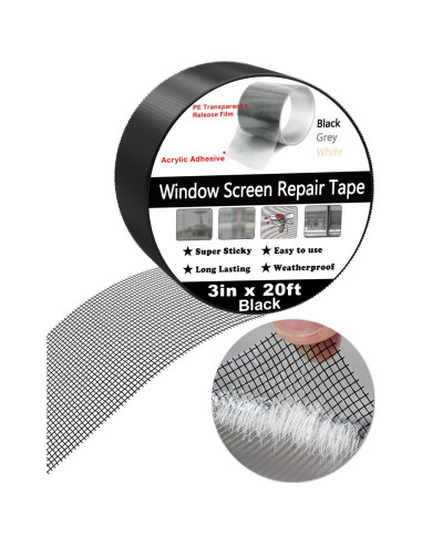 Cinta de Reparación de Pantallas Wohohoho 7,6 m Negra