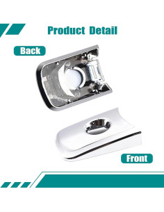 Cubierta de Manija de Puerta SecosAutoparts 80645CA000 Plateada 2