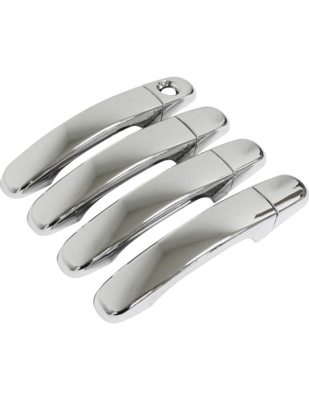 Juego de manijas de puerta y tapas espejo NewYall Cromadas