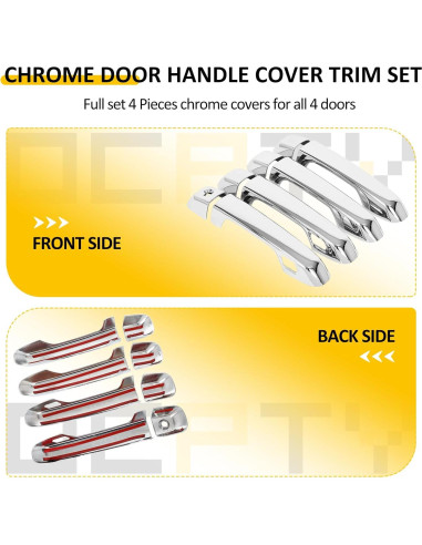 Cubiertas de Manijas de Puerta OCPTY 4 Piezas Toyota Highlander 2008-2013