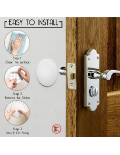 Topes de puerta ProStoppr 8 cm 4 PCS Silicona Adhesiva 2