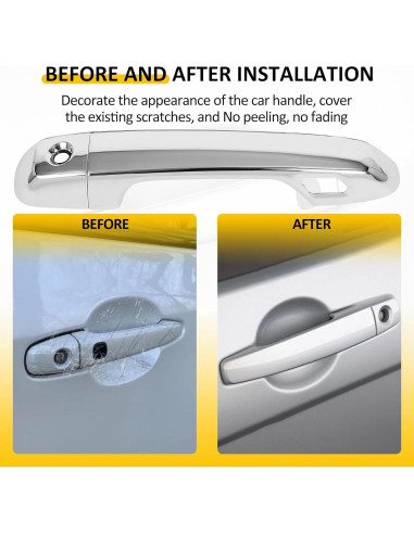 Cubiertas de Manijas de Puerta OCPTY 4 Piezas Toyota Highlander 2008-2013