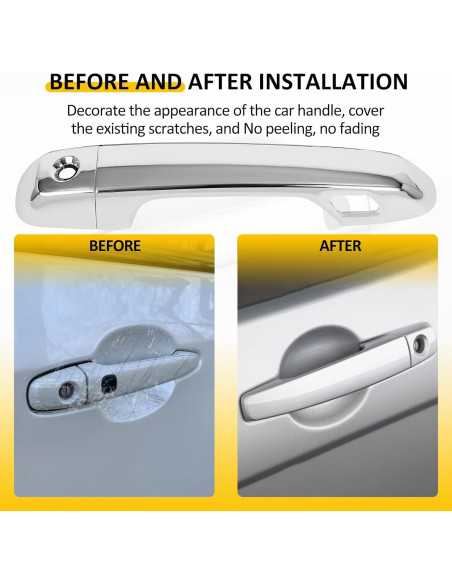 Cubiertas de Manijas de Puerta OCPTY 4 Piezas Toyota Highlander 2008-2013