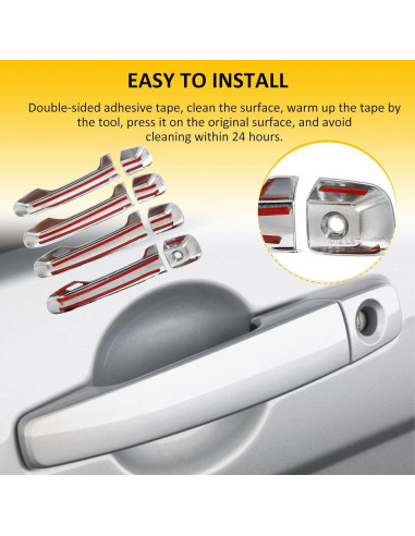 Cubiertas de Manijas de Puerta OCPTY 4 Piezas Toyota Highlander 2008-2013