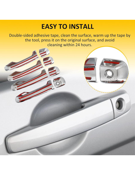 Cubiertas de Manijas de Puerta OCPTY 4 Piezas Toyota Highlander 2008-2013