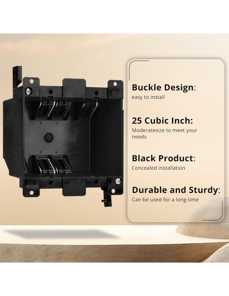 Caja eléctrica de 2 bandas TOMSHIELE 25 pulgadas cúbicas