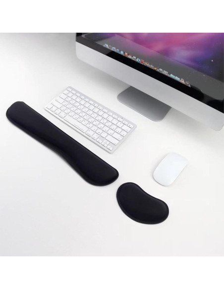 Juego de Reposamuñecas Ergonómico Pure Choice Negro