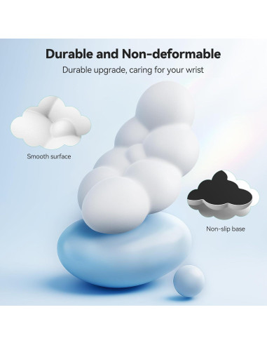 Reposamuñecas ergonómico TECKNET Cloud blanco con soporte