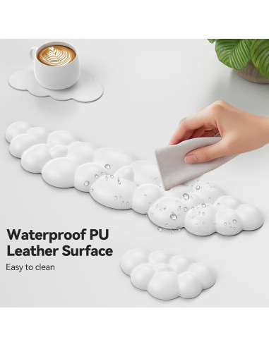 Reposamuñecas ergonómico TECKNET Cloud blanco con soporte