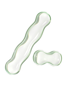 Juego de Reposamuñecas Ergonómico Silicona Verde 36x8cm
