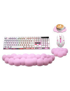 Reposamuñecas Cloud NEENALO Ergonomico Rosa 3 Piezas