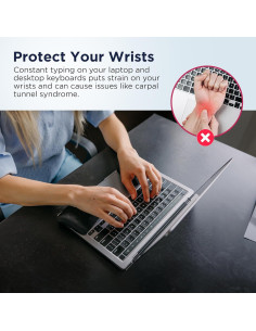 Reposamuñecas Ergonómico PostureUp AQ - Espuma Viscoelástica Azul 2