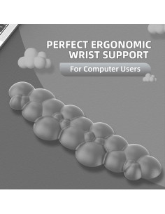 Reposamuñecas Ergonómico MANBASNAKE Nube Gris 38.5x11x2.5cm 2