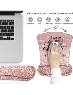Reposamuñecas Ergonómico DEHJYYIJUY para Teclado y Ratón 2