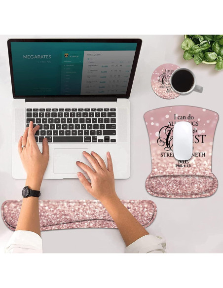 Reposamuñecas Ergonómico DEHJYYIJUY para Teclado y Ratón