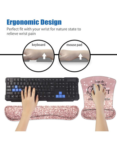 Reposamuñecas Ergonómico DEHJYYIJUY para Teclado y Ratón