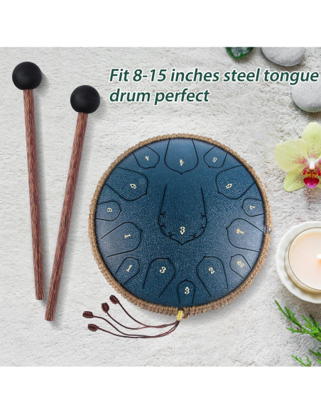 Juego de Mallets para Tambor de Lengua de Acero 6-14"