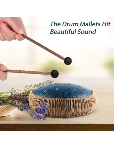 Juego de Mallets para Tambor de Lengua de Acero 6-14"