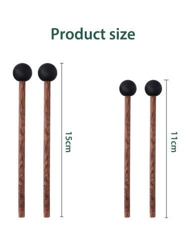Juego de Mallets para Tambor de Lengua de Acero 6-14"