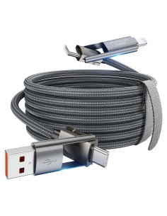 Cable de carga 4 en 1 JHWSXTEK 240W 10 pies USB C/Lightning