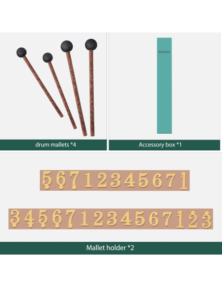 Juego de Mallets para Tambor de Lengua de Acero 6-14"