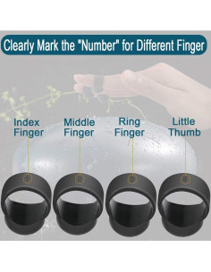 Mangas de Dedo de Silicona Yowin para Percusión 8 Pcs 2