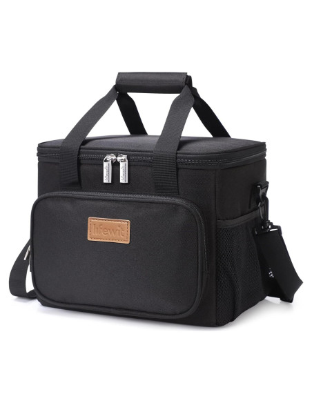 Bolsa de Almuerzo Aislante Lifewit 8.5L Negra para Adultos