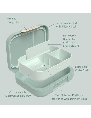 Funda de Almuerzo Bentgo Modern 1.24L Verde Menta a Prueba de Fugas