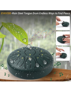 Tambor de Lengua de Acero 15.9 cm Verde Oscuro MAGIC SOURCE 2