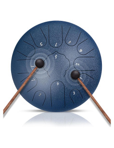 Tambor de Lengua de Acero 13 Notas 30 cm Clave C Azul Marino