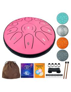 Tambor de Lengua de Acero Oun Nana 6" 11 Notas Rosa