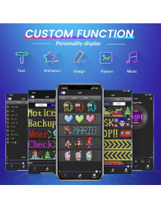 Cartel LED KJOY 38,1x10,2 cm Bluetooth Control App 2