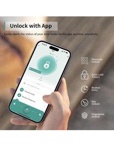Cerradura Biométrica IRONZON con Huella Dactilar y Teclado 2