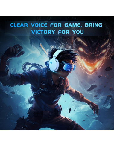 Auriculares Gaming Inalámbricos Gtheos Captain 300 - Blanco